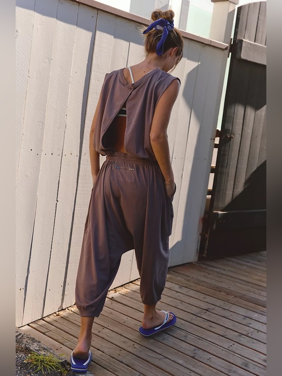 FP Movement by Free People Pants - NWT FREE PEOPLE MOVEMENT Hot Shot Harem Onesie | Driftwood MSRP $80 Oversized